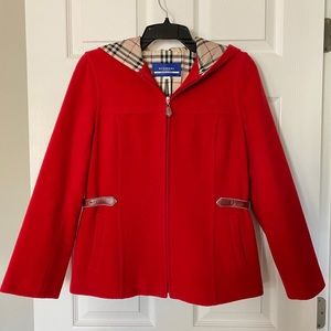 Burberry blue label red jacket